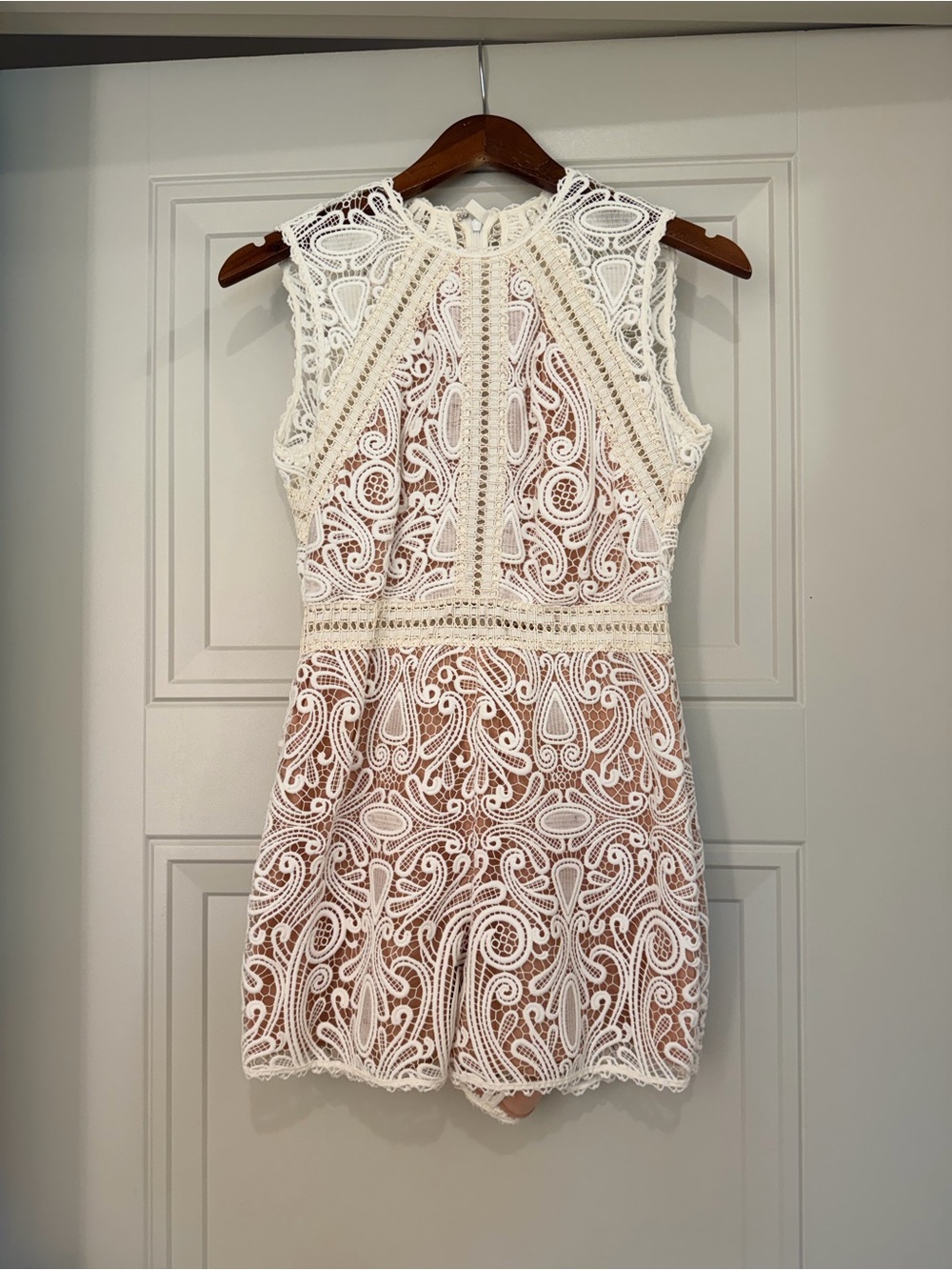 Alexis White Lace Sleeveless Mini Dress